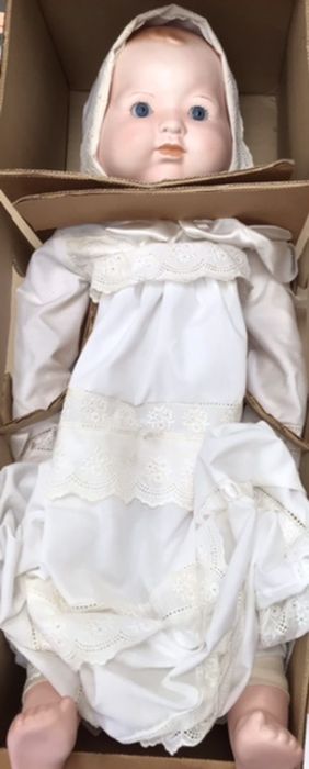 Dolls: Alresford bone China Baby Doll, Heidi Ott Baby Doll, L’originale My Doll cloth doll, all