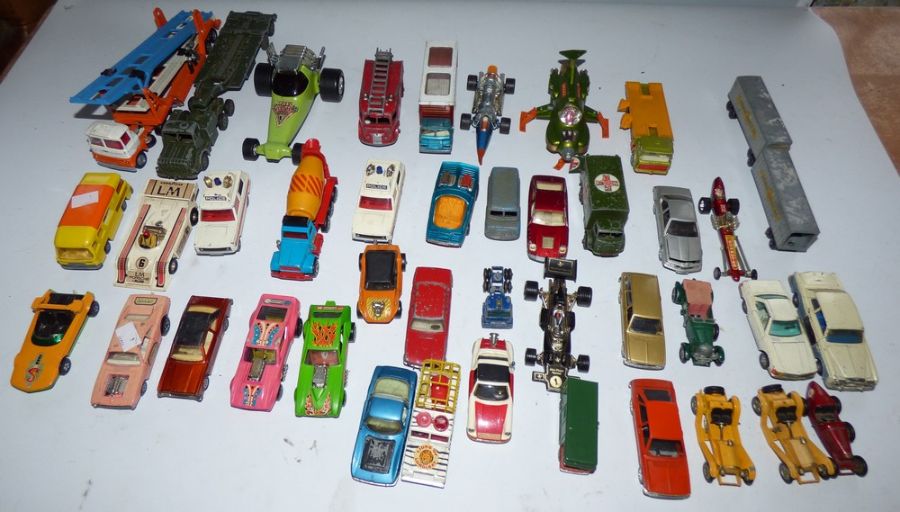 Large collection of toy cars