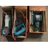 An electric planer, an orbital sander and a Bosch PSS 230 electric sander [3]