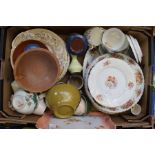 4 boxes of ceramics including Royal Doulton, Royal Worcester, Royal Crown Derby, cups and saucers