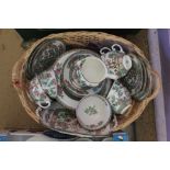 A collection of Coalport Indian treen teaware, probably Edwardian, comprising six tea cups and