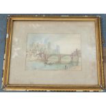 ***PLEASE NOTE GUIDE PRICE CHANGE*** 19th century school, a river scene, watercolour mounted, framed