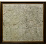 A large late 18th/early 19th century handcoloured  Stockdale map, ' A New Map of the Country Round
