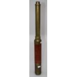 Bancks and Son, an early 20th century brass two draw day/night telescope with wood sleeve