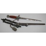 Stöcker & Co, Solingen, a 2nd pattern Nazi Luftwaffe Officers dress dagger and scabbard, with