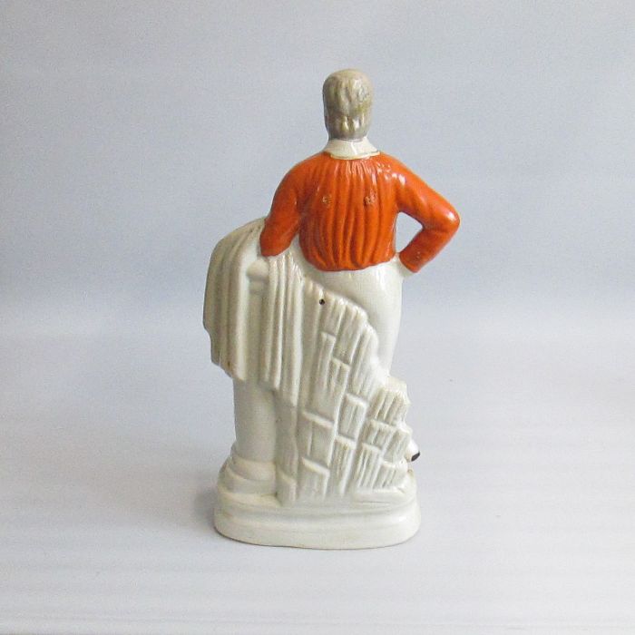 A Large Staffordshire figure of Garibaldi leaning on a post. Circa 1860 Size: height 49 cm, width 25 - Image 2 of 4