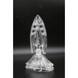 An Art Deco Czech/Bohemian crystal cut glass perfume bottle, with stopper