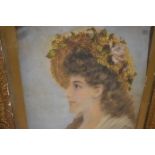 Alice Ann Renshaw (fl 1850-1890) portrait of a young lady, signed watercolour