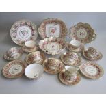 A S&H Derby Tea set, comprising of a cake plate, Bread plate, two low comports, nine cups and