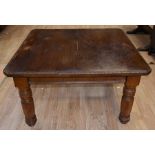 Two Victorian wind out dining tables in mahogany, oval and square three leaf and single leaf