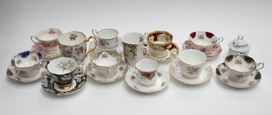 A collection of Royal Albert cups and saucers, together with oddment plates, cups etc, 1 plate Royal
