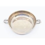 A Silver Hallmarked porringer" Birmingham 1924 maker mark rubbed, possibly Leafe & Owen, height