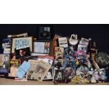 A collection of Elvis Presley memorabilia to include; musical plates, Royal Doulton figure (AF),