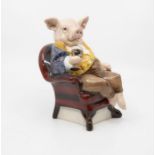 A Royale Stratford 628 of 2500 Limited Edition comical pig sat in armchair