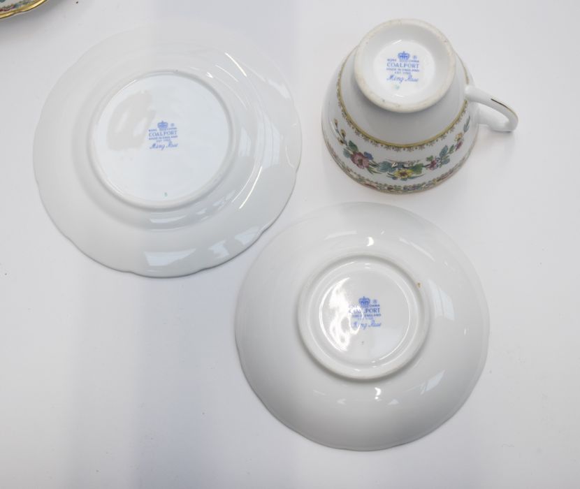 Coalport Ming Rose 6 trios and one cup and saucer - Image 3 of 3