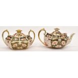Royal Crown Derby 2451 Imari pattern two piece tea set including a tea bowl, sugar bowl.
