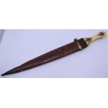 A 19th cent  Islamic ivory handled  dagger