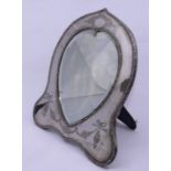 A Neo Classical silver easel mirror, weight: approx. 1.5kg
