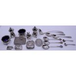A collection of silver to include silver spoons, weight approx. 420g