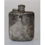 A silver hip flask, Sheffield 1961, H 12cm