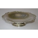 Adie Brothers, an Edwardian silver bowl, with reeded scallop rim, on spreading foot. Chester 1936,