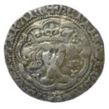 Henry V Groat,  Circa, 1413-1422 AD. Silver, 25mm, 3.66g. Crowned facing bust, mullet on right