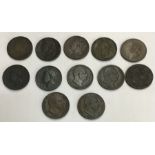 Collection of British Farthings, includes George IIII 1821, 1822, 1823, 1826, 1827, 1828, 1829,
