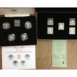 Royal Mint Silver Proof 1984-1987 United Kingdom £1 coins in Original Presentation Case with