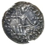 Edward Confessor Penny.   Sovereign & Eagles type, Circa, 1056-1059 AD.  Silver, 1.21 grams. 19.67
