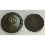 George III 1797 Cartwheel Twopence in High Grade with a 1797 Cartwheel Penny.