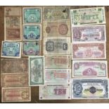 Collection of British military Banknotes £5 to Threepence with other WW2 issue Banknotes for