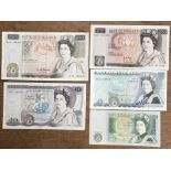 Bank of England Banknotes, includes £50 Somerset B75 188345, £20 Somerset H32 290902, Page £10 R25