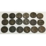 Collection of Victorian Farthings, includes 1838, 1839, 1840, 1841, 1842, 1843, 2 x 1845, 1846,