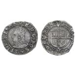 Elizabeth I Penny.  Sixth coinage, 1582-1600. Silver, 14mm, 0.58g. Crowned bust left, E D G ROSA