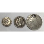 Charles II 1684 Penny, James II 1686 (no bar on A) Twopence and a William II of Scotland 5