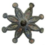 Roman Plate Brooch.  Circa 3rd century AD. Copper-alloy, 37.18 mm. An unusual plate type brooch in