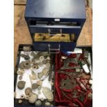 Metal Collectors Cabinet filled with metal detector finds, please see pictures for details. 28 x