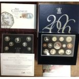 Royal Mint Silver Proof 1996 25th anniversary of decimalisation set and 2006 Proof Year Set both