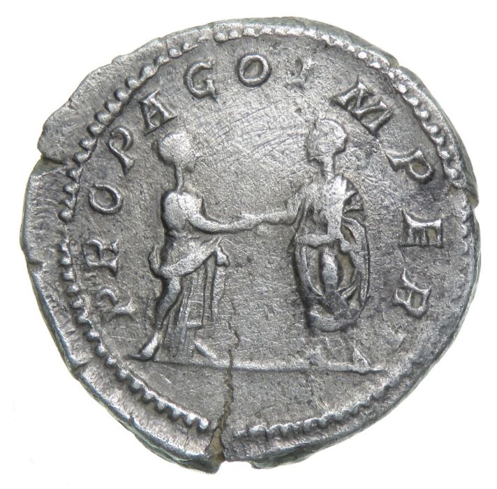 Plautilla Denarius.   Rome, AD 202. Silver, 1.69 grams. 19.07 mm. Draped bust right, PLAVTILLAE - Image 2 of 2