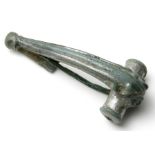 Roman Brooch.  Circa, mid-late 1st century AD. Copper-alloy, 48 mm. 12.1 grams. A Polden Hill type