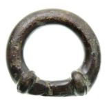 Iron Age Terret Ring.  Circa, 1st century AD. Copper-alloy, 23.03 mm. A miniature plain terret ring.