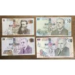 Northern Bank Banknotes £10, £20, £50 and £100, 1997-1999.all of a high grade.