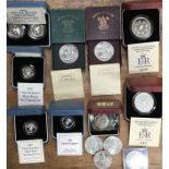 Royal Mint Silver Proof Coins in Original Cases with Certificates, includes 2 x Silver Proof 40th