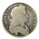 Charles II halfcrown 1676 OCTAVO retrograde 1. 33mm, 14.25g.