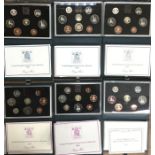 Royal Mint Proof Year Sets In Original Presentation Case with Certificate of Authenticity.