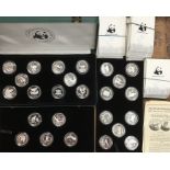 Royal Mint Silver Proof set of 25 Crown Size Coins Commemorating the 25th Anniversary of the ‘