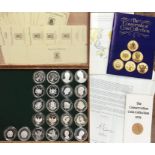 Silver proof coins by the Royal Mint from eleven different countries of the 28g & 35g coin for