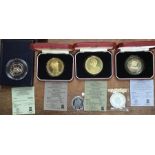 Three Pobjoy Mint Isle of Man silver proof coins includes 1979 Earl Mountbatten issue, 1979 Margaret