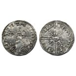 Harold I Fleur-de-Lis Penny.  Circa, 1035-1040 AD. Silver, 1.11 grams. 18.90 mm. Armoured and