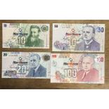 Northern Bank Banknotes £10, £20, £50 and £100, 2005. all of a high grade.